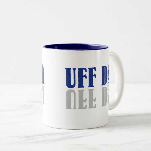 UFF DA Funny Scandinavisch Zweeds Tweekleurige Koffiemok (Voorkant rechts)