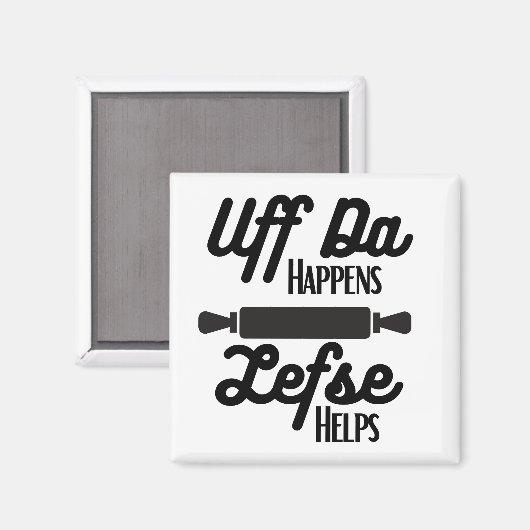 Uff Da gebeurt, Lefse helpt Magnet (Voorkant / Achterkant)