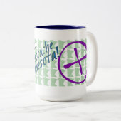 Uff da. Geocache Minnesota Two-Tone Mok (Voorkant rechts)