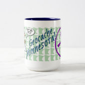 Uff da. Geocache Minnesota Two-Tone Mok (Center)