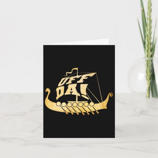 Uff Da! Het oude Vikingschip - Funny Midwest Boati Kaart (Voorkant)