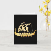 Uff Da! Het oude Vikingschip - Funny Midwest Boati Kaart (Gele Bloem)