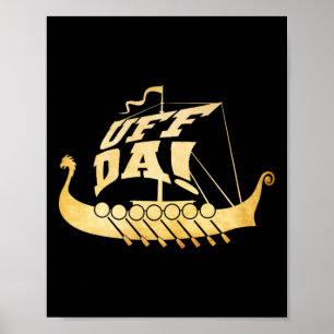 Uff Da! Het oude Vikingschip - Funny Midwest Boati Poster