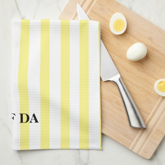 Uff Da Lemon Yellow Kitchen Towels Theedoek (Quarter Fold)