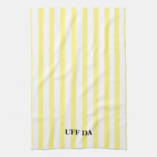 Uff Da Lemon Yellow Kitchen Towels Theedoek (Verticaal)