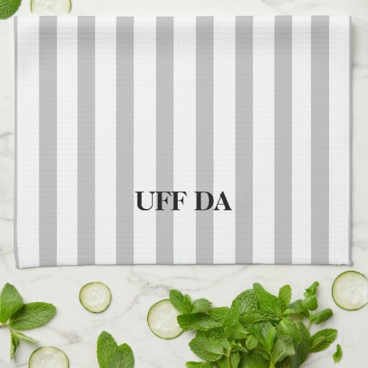 Uff Da Light Grey Kitchen Towelen Theedoek (Gevouwen)