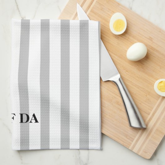 Uff Da Light Grey Kitchen Towelen Theedoek (Quarter Fold)