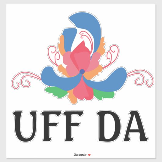 UFF DA moderne rosepainting Sticker (Vel)