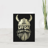 Uff Da Noors citaat Scandinavische Viking helm  Kaart (Voorkant)