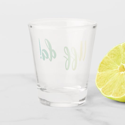 Uff Da. Noors, Minnesota Shot Glas (Achterkant)