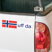 Uff Da Norway Funny Noors Bumpersticker (Op Truck)