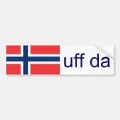 Uff Da Norway Funny Noors Bumpersticker (Voorkant)