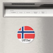 Uff Da Norwegian Flag Magnet (Insitu (Vaatwasser))