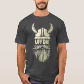 Uff Da Norwegian Quote Scandinavian Viking Beard T-shirt (Voorkant)