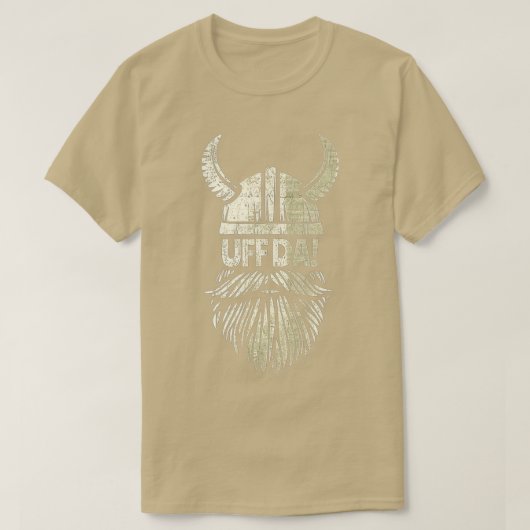Uff Da Norwegian Quote Scandinavian Viking Helmet T-shirt (Design voorkant)