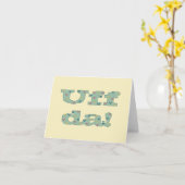 Uff DA! Notecard Kaart (Gele Bloem)