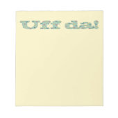 Uff da. Notitieblok (Voorkant)