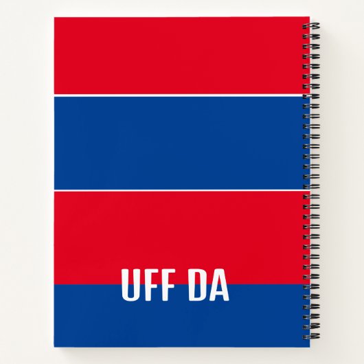 Uff Da Om te doen of niet te doen Notitieboek (Achterkant)