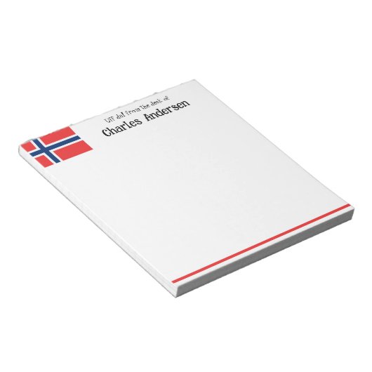 Uff da! Personalized Name Notepad Notitieblok (Schuin)