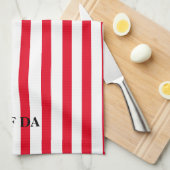 Uff Da Red Stripe keukenhanddoeken (Quarter Fold)