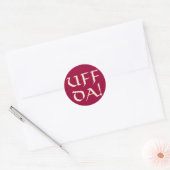 Uff Da. Ronde Sticker (Envelop)