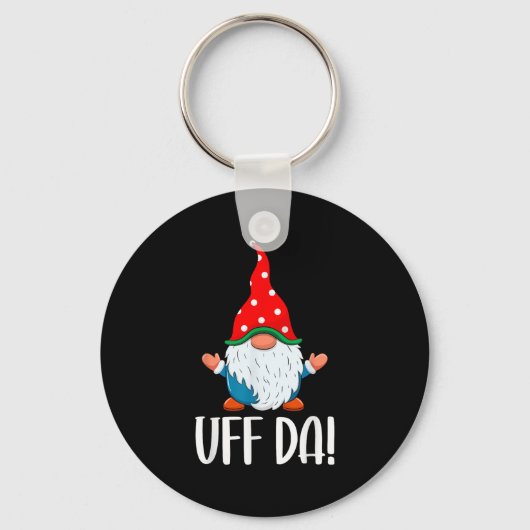 Uff Da Swediomte Gnome Christmas Sleutelhanger (Voorkant)