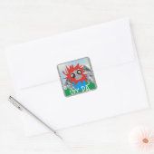 Uff da trol vierkante sticker (Envelop)