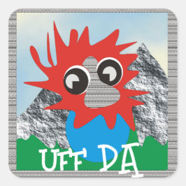 Uff da Troll Vierkante Sticker