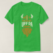 Uff Da Viking Helmet en Beard Classic TShirt (Design voorkant)