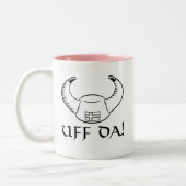 Uff Da. Viking Pet Tweekleurige Koffiemok (Links)