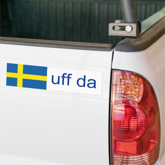 Uff Da Zweden Funny Swedish Bumpersticker (Op Truck)