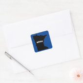 Uffda Minnesota Silhouette –  Midwest Humor Vierkante Sticker (Envelop)
