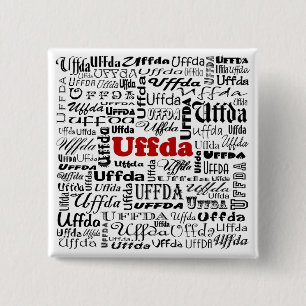 Uffda Square Pin Vierkante Button 5,1 Cm