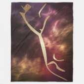 Uffington Chalk Horse Geoglyphs Gold Horse Fleece Deken (Voorkant)