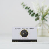 Uffington - Geogliefen Goud Paard Logo Visitekaartje (Staand voorkant)