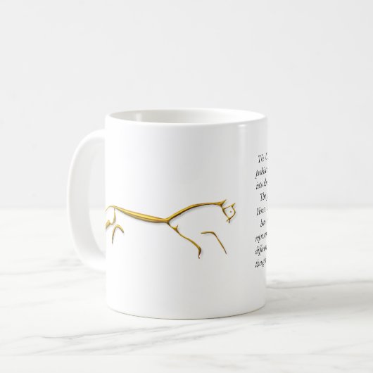 Uffington Horse gold, mok (Voorkant links)