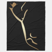 Uffington White Horse Geoglyphs Gold Horse Fleece Deken (Voorkant)