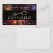 Uffington White Horse Geoglyphs Gold Horse Visitekaartje (Voorkant / Achterkant)