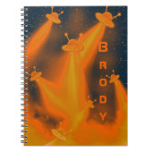 UFO-aanval op Jupiter Sci-Fi alien Notitieboek (Voorkant)