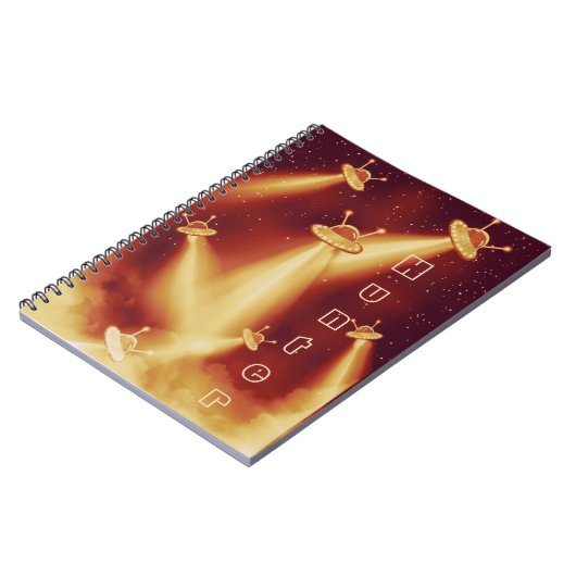 UFO-aanval op Mars - Sci-Fi Alien Notitieboek (Linkerzijde)