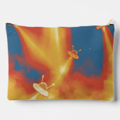 UFO-aanval op Saturnus Alien Space Pencil hoesje Etui (Achterkant)