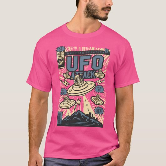 UFO-aanval T-shirt (Voorkant)