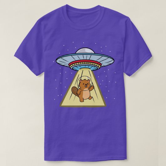 Ufo Abduction Beaver Astronaut T-shirt (Design voorkant)