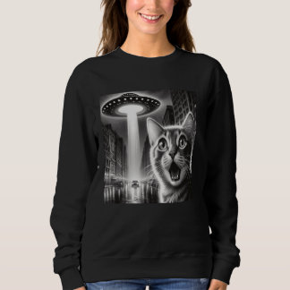 UFO Abduction Cat - Kat Alien Selfie voor Cat Mom Trui