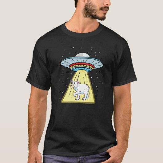 Ufo Abduction Cute Polar Beer T-shirt (Voorkant)