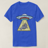 Ufo Abduction Manatee Astronaut T-Shirt (Design voorkant)