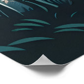 UFO Abduction Night Street Illustration Poster (Hoek)