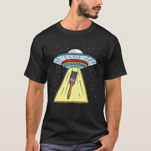 Ufo Abduction Paint Painter T-shirt (Voorkant)