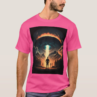 UFO Abduction Retro Alien Sci Fi Space Shirt Flyin