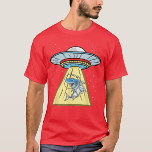 Ufo Abduction Shark Astronaut T-shirt